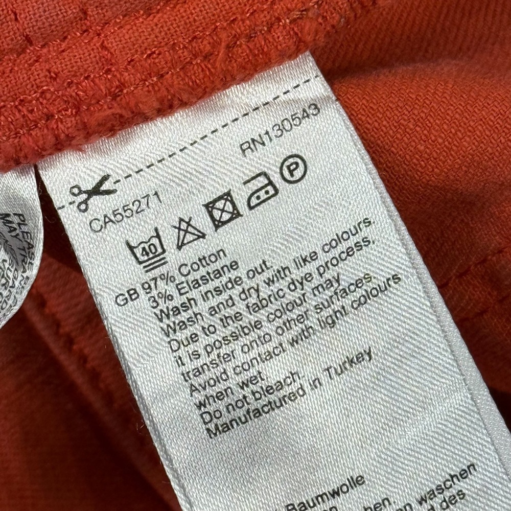 Long Tall Sally Denim High Rise Skinny Jeans 31x36 Womens 12 Stretch Orange LTS - Picture 8 of 9